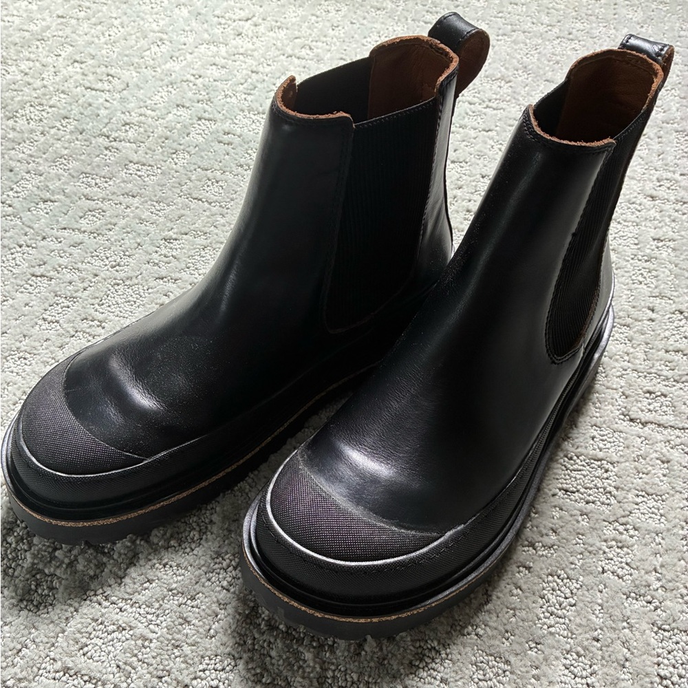 NWOB Birkenstock Prescott Chelsea Black Leather Boots 39/250 Ladies 8: men’s 6